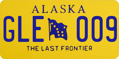 AK license plate GLE009