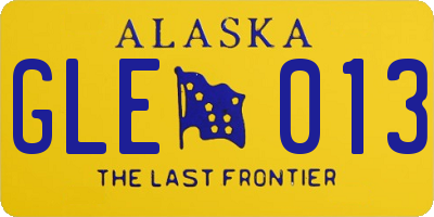 AK license plate GLE013