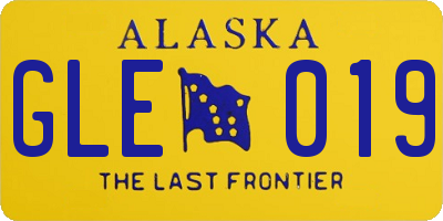 AK license plate GLE019