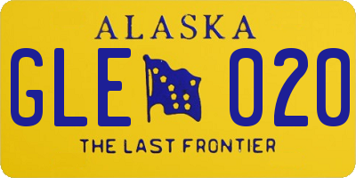 AK license plate GLE020