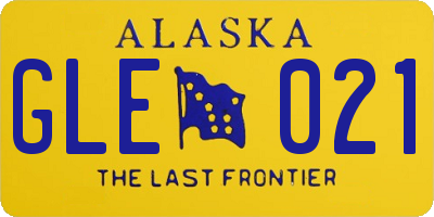 AK license plate GLE021