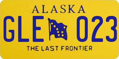 AK license plate GLE023