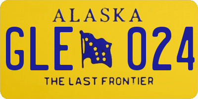 AK license plate GLE024