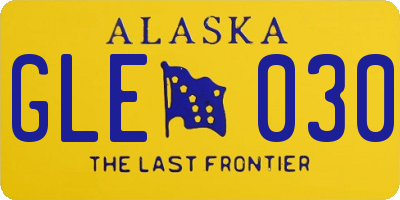 AK license plate GLE030
