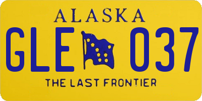 AK license plate GLE037
