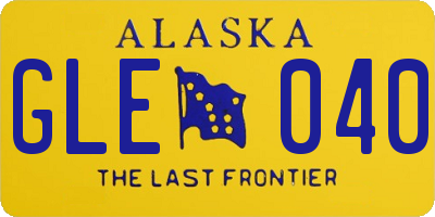 AK license plate GLE040