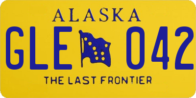 AK license plate GLE042