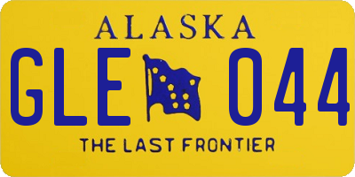AK license plate GLE044