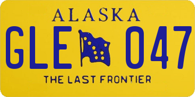 AK license plate GLE047