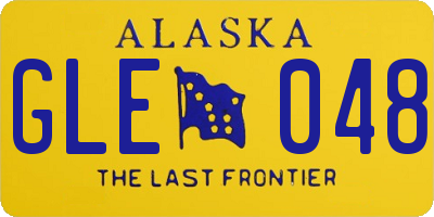 AK license plate GLE048