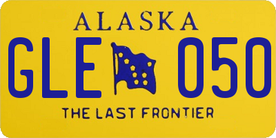 AK license plate GLE050