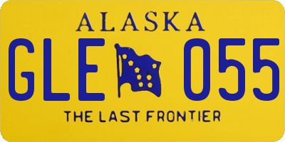AK license plate GLE055
