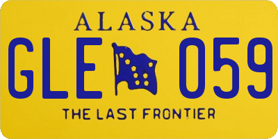AK license plate GLE059