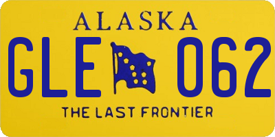 AK license plate GLE062