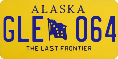 AK license plate GLE064
