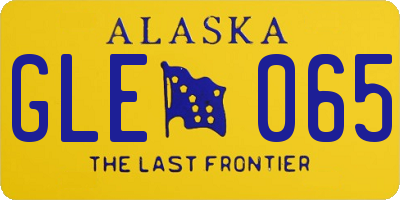 AK license plate GLE065