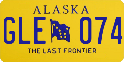 AK license plate GLE074