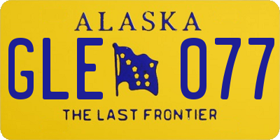 AK license plate GLE077