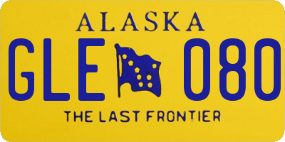 AK license plate GLE080