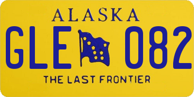 AK license plate GLE082