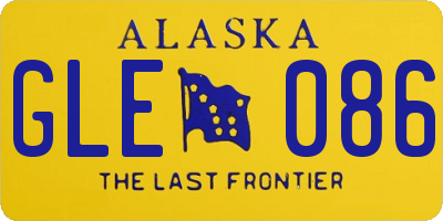 AK license plate GLE086