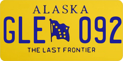 AK license plate GLE092