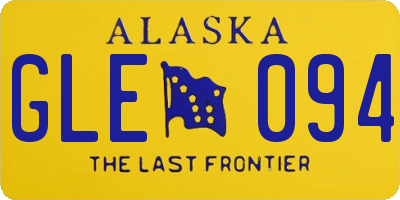 AK license plate GLE094
