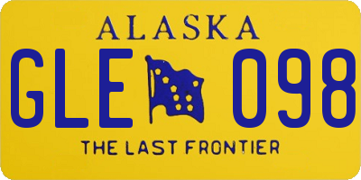 AK license plate GLE098