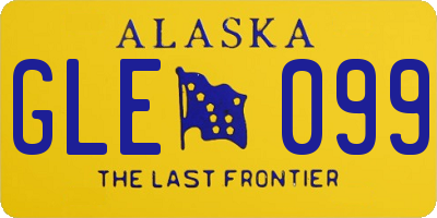 AK license plate GLE099
