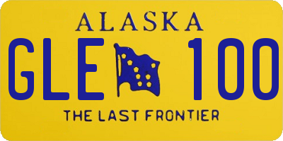 AK license plate GLE100