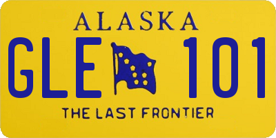 AK license plate GLE101