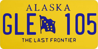 AK license plate GLE105