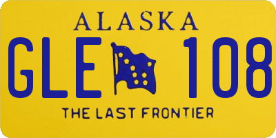 AK license plate GLE108