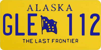 AK license plate GLE112