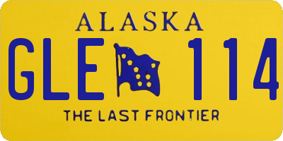 AK license plate GLE114