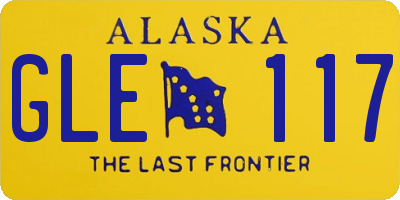 AK license plate GLE117