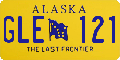 AK license plate GLE121