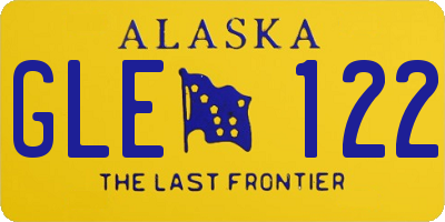 AK license plate GLE122