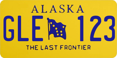 AK license plate GLE123