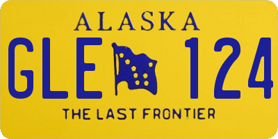 AK license plate GLE124