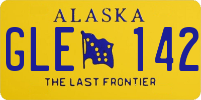 AK license plate GLE142