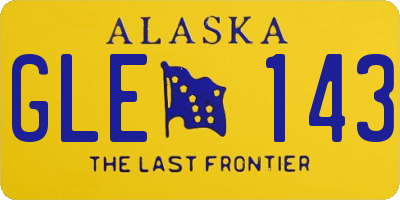 AK license plate GLE143
