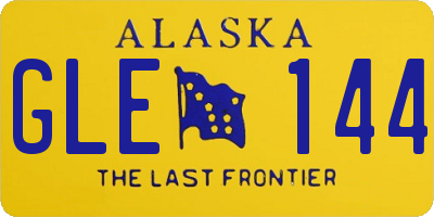 AK license plate GLE144