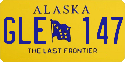 AK license plate GLE147