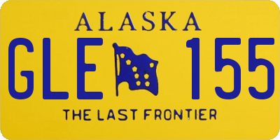 AK license plate GLE155
