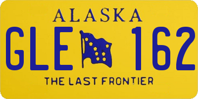 AK license plate GLE162