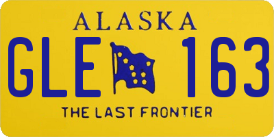 AK license plate GLE163
