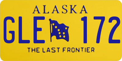 AK license plate GLE172
