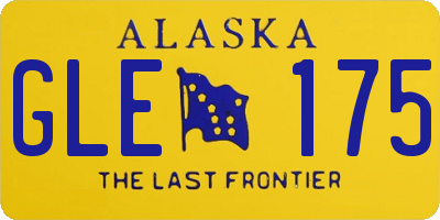 AK license plate GLE175