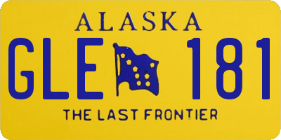 AK license plate GLE181